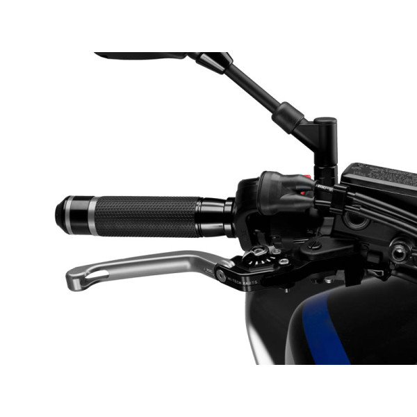 Puig Folding V3 Brake (Silver Lever With Blue Selector) Black